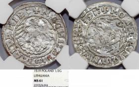 Picture for: Półgrosz 5191 Zygmunt Stary Wilno R4 MS 61