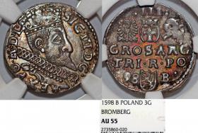 Picture for: Trojak 1598 Zygmunt III Waza Bydgoszcz AU 55
