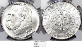 Picture for: 10 złotych 1939 Józef Piłsudski srebro MS 63