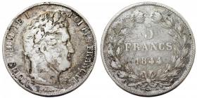Picture for: 5 franków 1844 W Ludwik Filip I Lille Francja