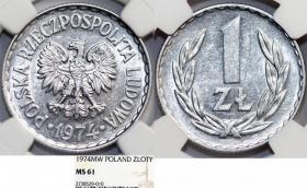 Picture for: 1 złoty 1974 PRL NGC MS 61