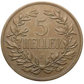 Picture for: 5 Heller 1908 J Afryka Wschodnia Niemcy Hamburg
