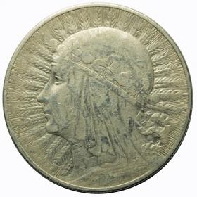 Picture for: 10 zlotych 1933 Head of Women Second Polish Republic Warsaw