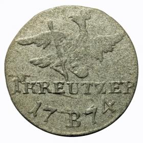 Picture 2 for: 1 kreuzer 1774 Frederick the Great Germany Wroclaw