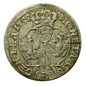 Picture 2 for: 3 kreuzer 1755 Frederick the Great Germany Breslau