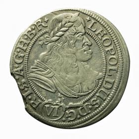 Picture for: 6 kreuzer 1673 Leopold I Silesia Wroclaw