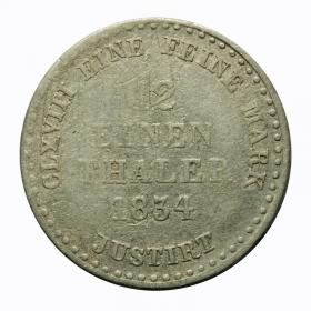 Picture 2 for: 1/12 thaler 1834 William IV Hanover