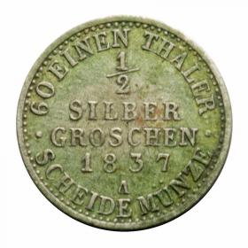 Picture 2 for: 1/2 silber groschen 1837 Frederick William III Germany Berlin