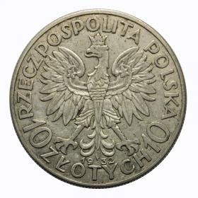 Picture 2 for: 10 zlotych 1932 Head of Women Second Polish Republic Warsaw