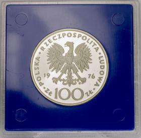 Picture 2 for: 100 zl 1976 Kazimierz Pulaski silver