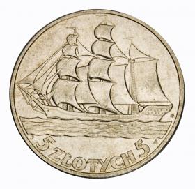 Picture for: 5 zl 1936 Sail Ship