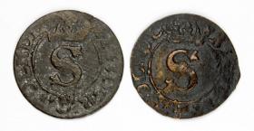 Picture for: Schilling 1623 and 1624 Sigismund III Vasa Bydgoszcz 2 pieces
