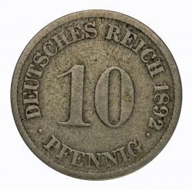 Picture for: 10 pfennig 1892 G Karlsruhe Germany