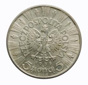 Picture 2 for: 5 zlotych 1938 Jozef Piłsudski Second Polish Republic Warsaw