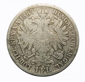 Picture 2 for: Florin 1887 Franz Joseph I Austria Vienna