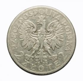 Picture 2 for: 2 zlote 1933 woman's head Second Polish Republic Warsaw