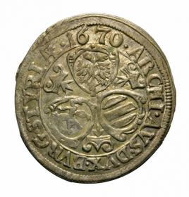 Picture 2 for: 3 kreuzer 1670 Leopold I Austria Graz