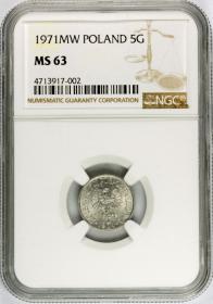Picture for: 5 groszy 1971 MS 63 NGC