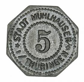 Picture for: 5 pfennig 1917 Muhlhausen Saxony