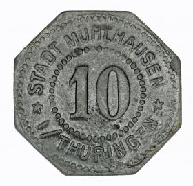 Picture for: 10 pfennig 1917 Muhlhausen Saxony