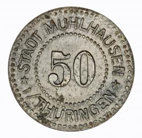 Picture for: 50 pfennig 1917 Muhlhausen Saxony