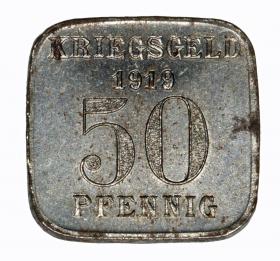 50 pfennig 1919 Mulheim a.d. Ruhr Rhineland
