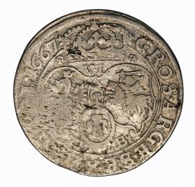 Picture 2 for: 6 groschen 1667 Johann Kasimir Bydgoszcz