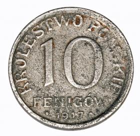 Picture for: 10 pfennig 1917 Polish Kingdom Stuttgart