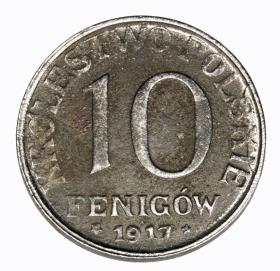 Picture for: 10 pfennig 1917 Polish Kingdom Stuttgart
