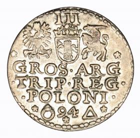 Picture 2 for: 3 groschen 1594 Sigismund III Vasa Malbork