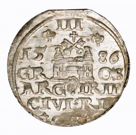 Picture 2 for: 3 groschen 1586 Stephen Bathory Riga