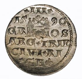 Picture 2 for: 3 groschen 1590 Sigismund III Vasa Riga