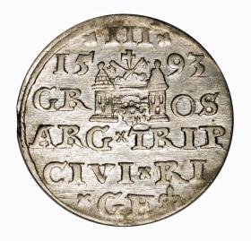 Picture 2 for: 3 groschen 1593 Sigismund III Vasa Riga