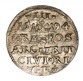 Picture 2 for: 3 groschen 1594 Sigismund III Vasa Riga