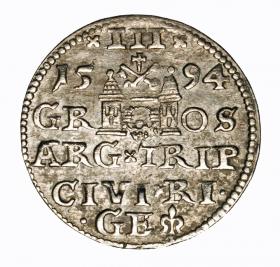 Picture 2 for: 3 groschen 1594 Sigismund III Vasa Riga