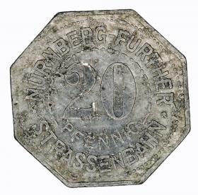 Picture for: tram token 20 pfennig Nurnberg Further Sparkasse