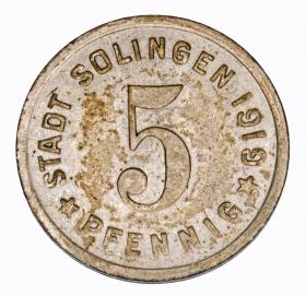 Picture for: 5 pfennig 1919 Solingen Rhineland