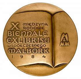 Medal 1984 X International Biennial Exhibition of Modern Exlibris Malbork