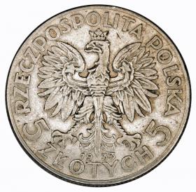Picture 2 for: 5 zlotych 1933 woman's head Second Polish Republic Warsaw