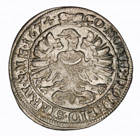 6 kreuzer 1674 Silvius II Frederick Duchy of Oleśnica