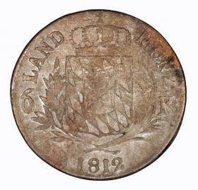 Picture 2 for: 6 kreuzer 1812 Maximilian I Joseph Germany Prussia Bavaria