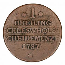 Picture 2 for: 1 dreiling 1787 Christian VII Schleswig Holstein