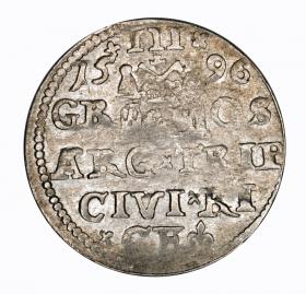 Picture 2 for: 3 groschen 1596 Sigismund III Vasa Riga