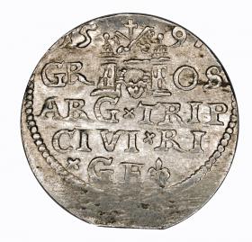Picture 2 for: 3 groschen 1597 Sigismund III Vasa Riga