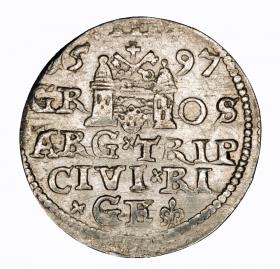 Picture 2 for: 3 groschen 1597 Sigismund III Vasa Riga