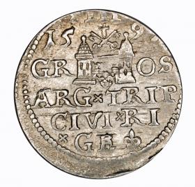 Picture 2 for: 3 groschen 1597 Sigismund III Vasa Riga