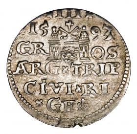 Picture 2 for: 3 groschen 1593 Sigismund III Vasa Riga
