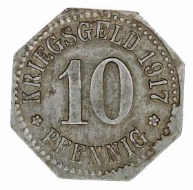 Picture 2 for: 10 pfennig 1917 Wiesbaden Hesse