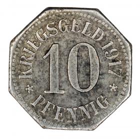 Picture 2 for: 10 pfennig 1917 Wiesbaden Hesse
