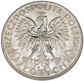 Picture 2 for: 10 zlotych 1933 Head of Women Second Polish Republic Warsaw